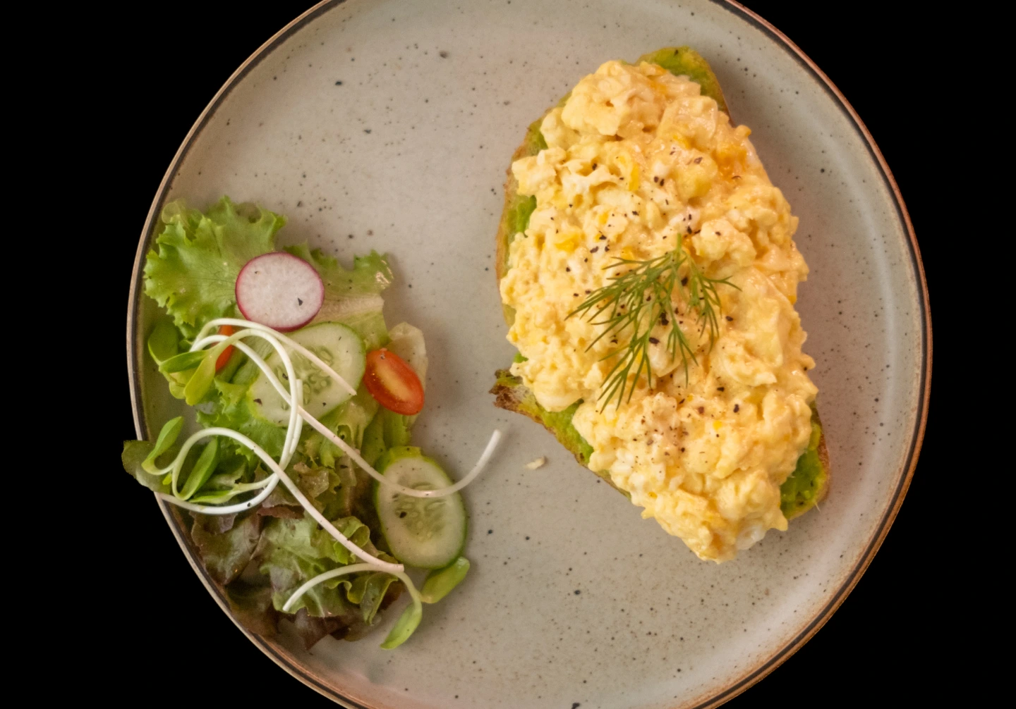 Avocado toast and scrambled eggs — The Chu, Rawai