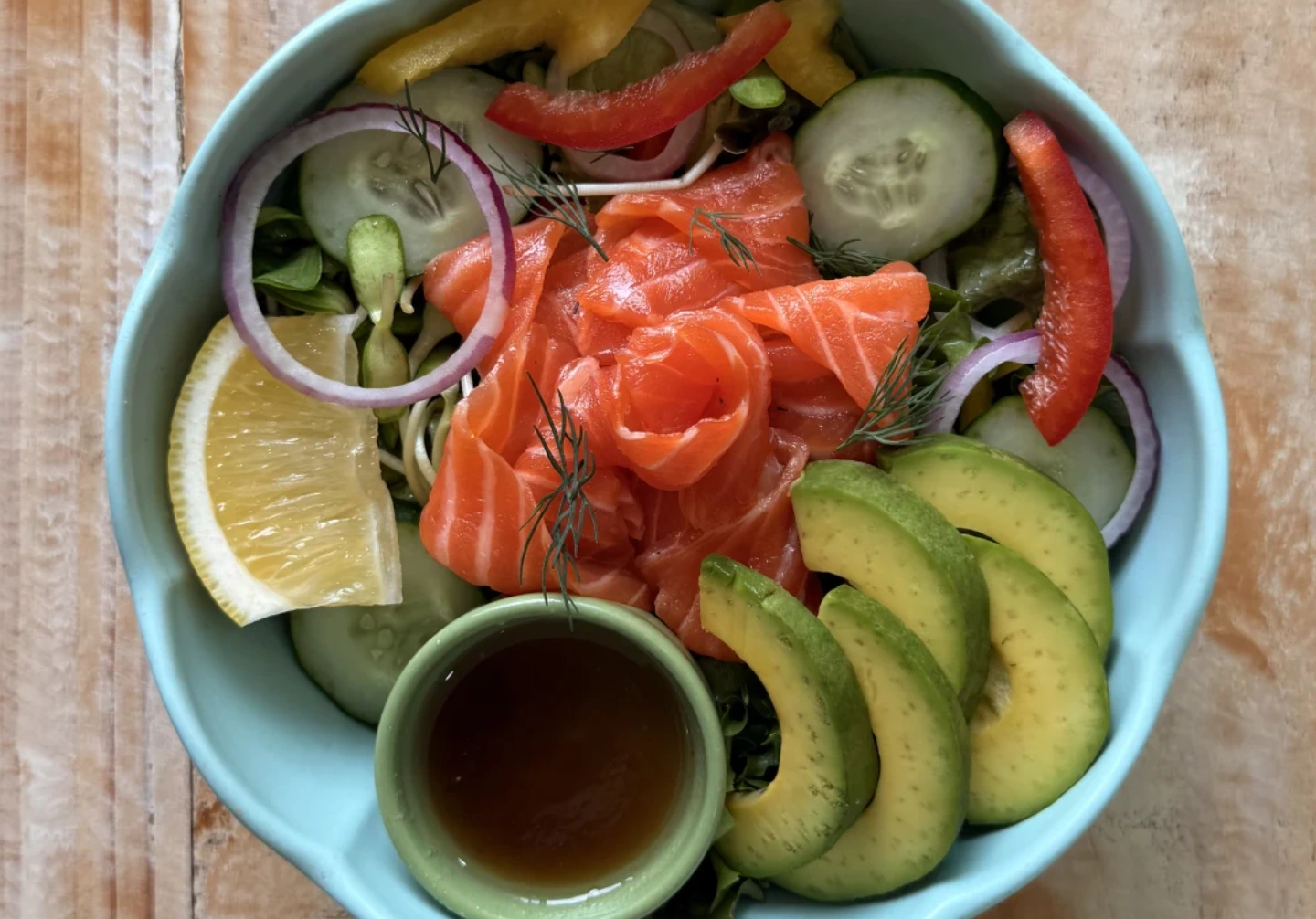 Salmon and Avocado Salad — The Chu, Rawai