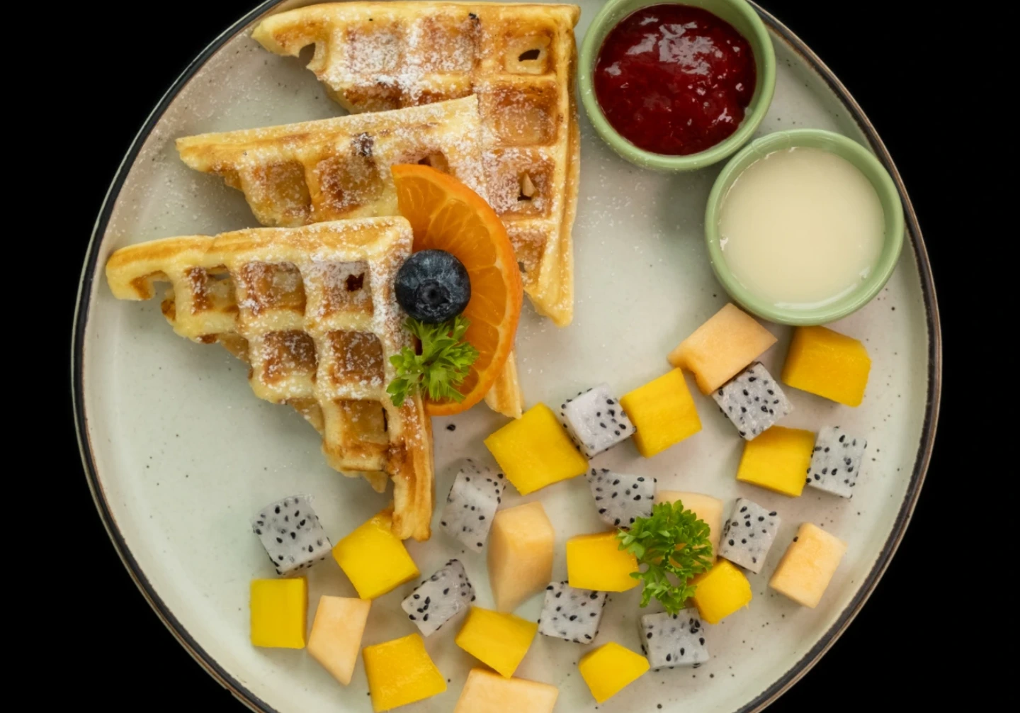 Waffles with Fruit — The Chu, Rawai