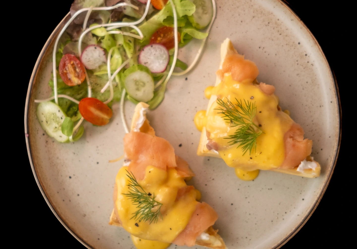 Waffles with Salmon — The Chu, Rawai